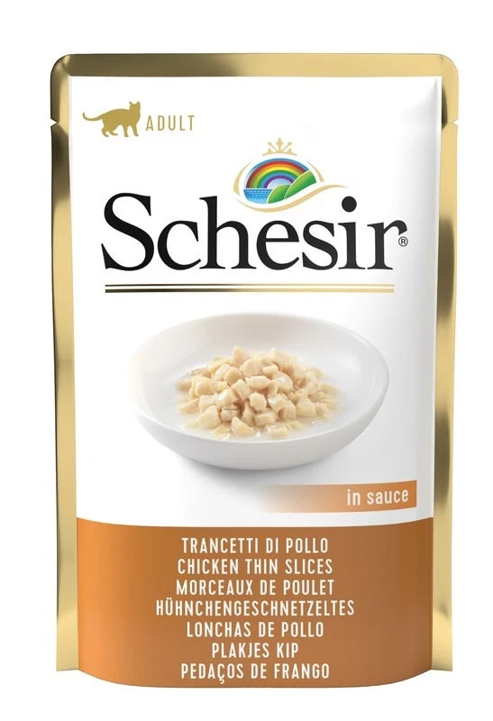 Schesir Trancetti Di Pollo In Jelly Cibo Umido Gatti Adulti Bustina 85g