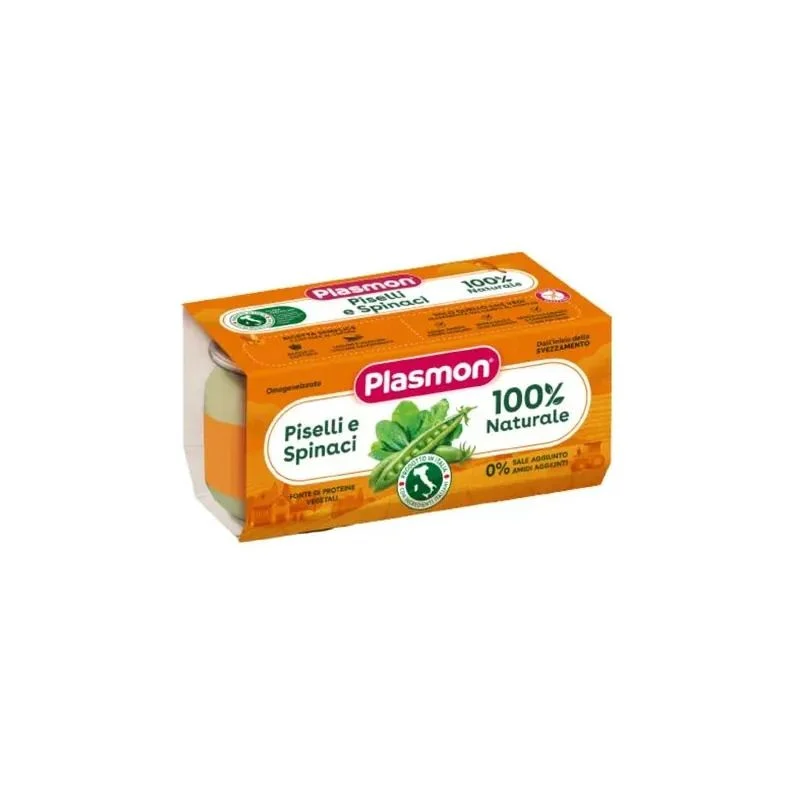 Plasmon Omogeneizzato Piselli e Spinaci 6 mesi+ 2x80g