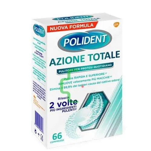POLIDENT AZIONE TOTALE 66 COMPRESSE PULITORE PER PROTESI QUOTIDIANO