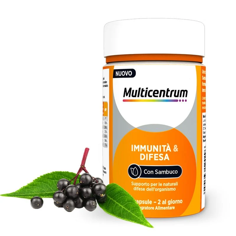 Multicentrum Immunità & Difesa Con Sambuco Integratore Alimentare Vitamina C Difese Immunitarie 30 C