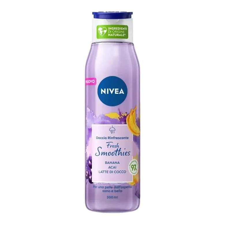 Nivea Fresh Smoothies bagno doccia acai banana latte di cocco 300ml
