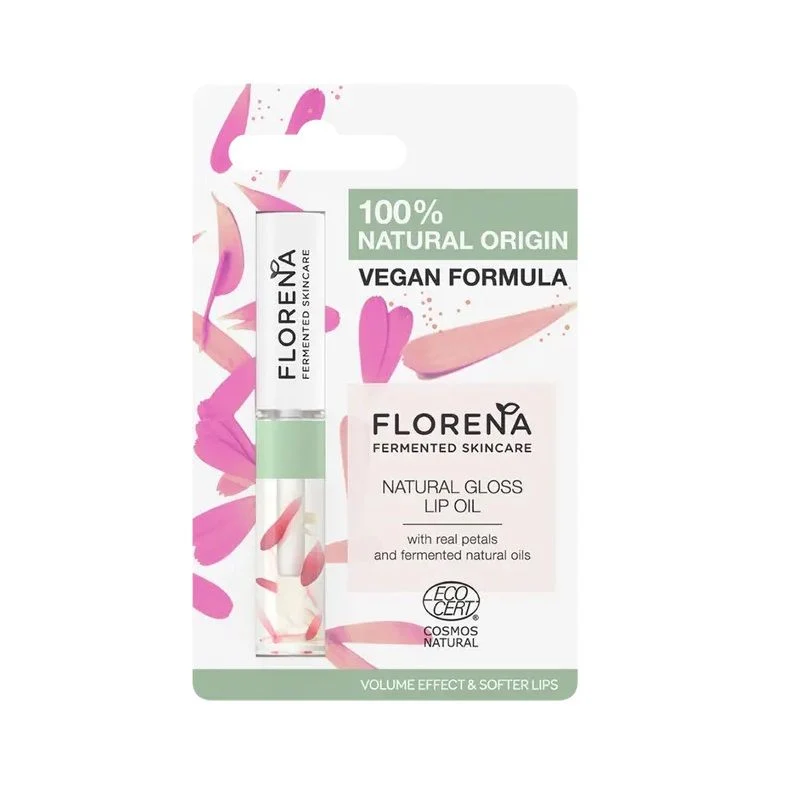 Florena Natural Gloss Lip Oil olio labbra gloss naturale 1 pezzo