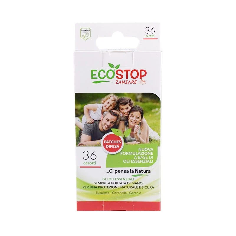 Ecostop Cerotti Antizanzare Con Oli Essenziali 36 Pezzi