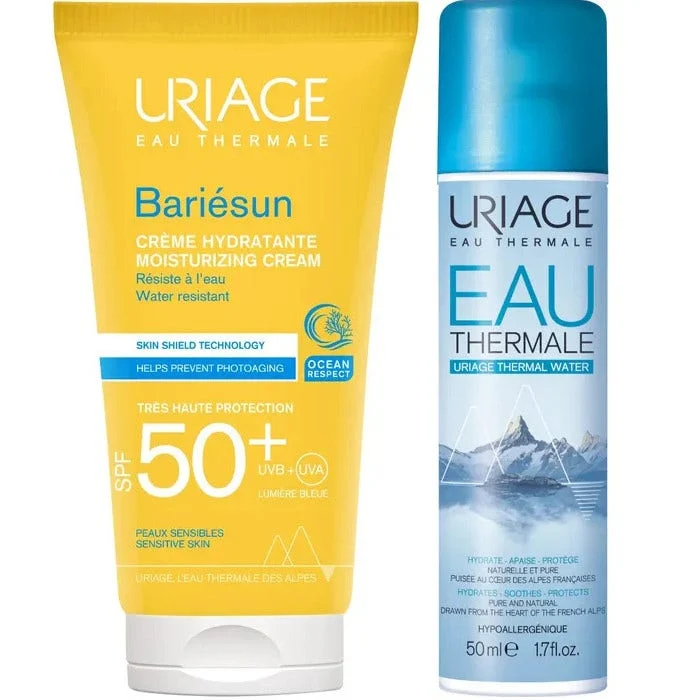 Uriage Bariesun SPF50+ Crema Solare Idratante 50ml + Eau Thermale Spray 50ml