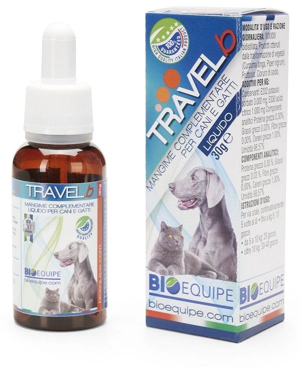 Travel B Mangime Complementare Liquido Per Cani e Gatti 30ml