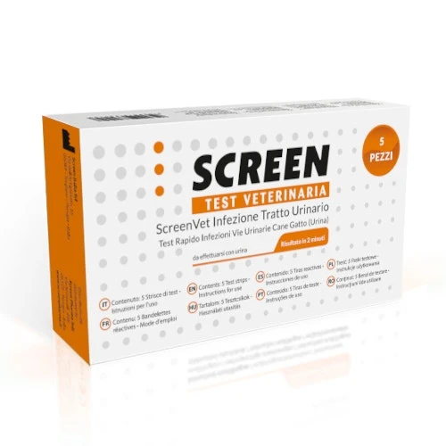 Screenvet Infezione Tratto Urinario Test Veterinaria Per Cani/Gatti 5 Pezzi