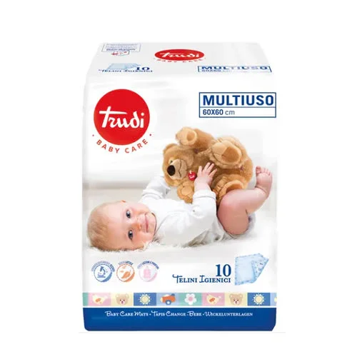 TRUDI BABY CARE TELINI MULTIUSO 60X60 CM 10 PEZZI