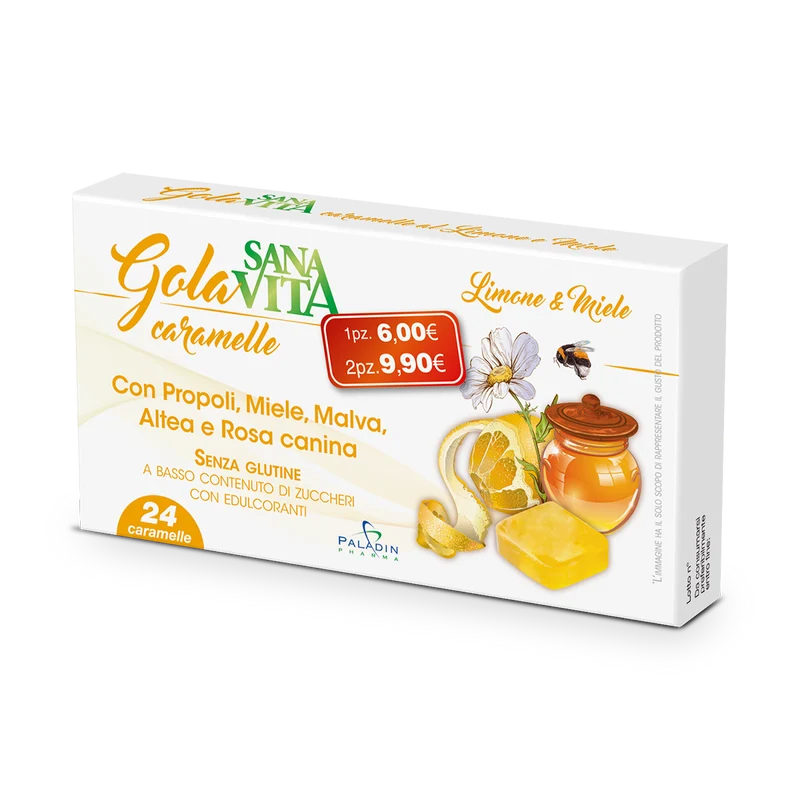 Sanavita Gola Limone E Miele 24 Caramelle