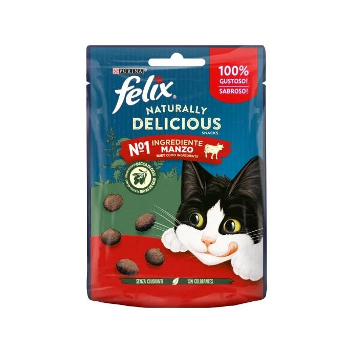 Purina Felix Naturally Delicious Gusto Manzo Cibo Umido Gatti Adulti Busta 50g