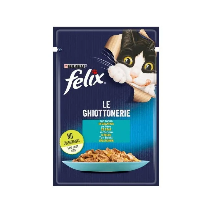 Purina Felix Le Ghiottonerie Gusto Tonno Cibo Umido Gatti Adulti Busta 85g
