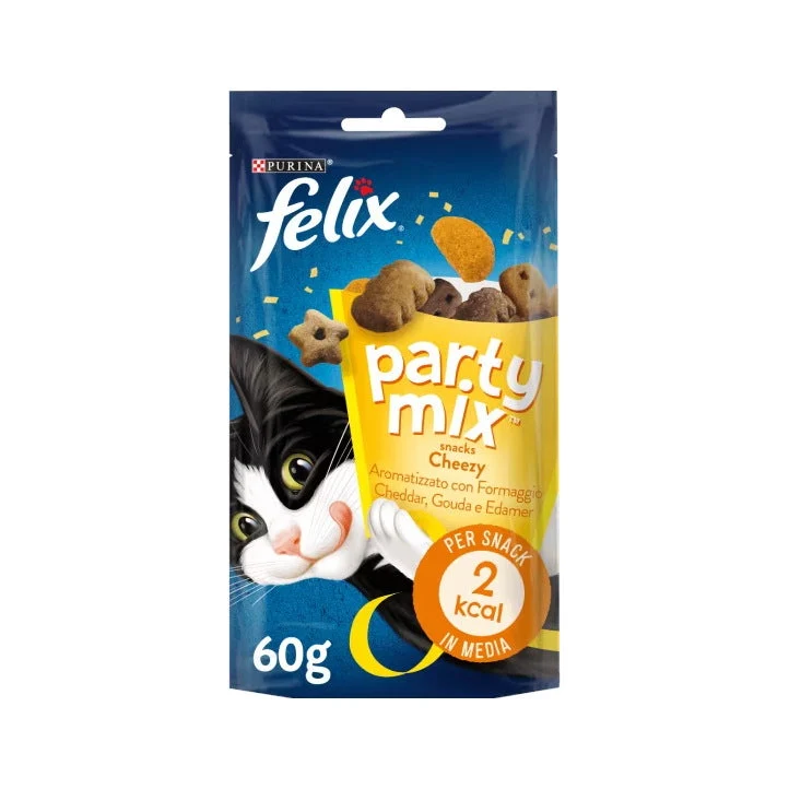 Purina Felix Party Mix Cheezy Ai Formaggi Snack Gatti Adulti Busta 60g