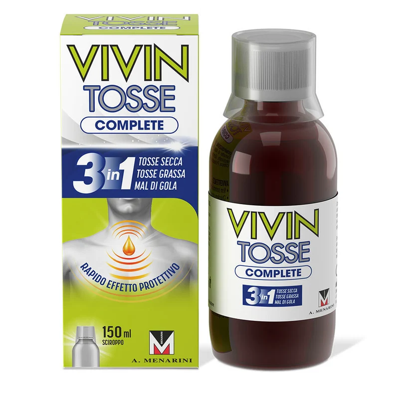 Vivin Tosse Complete 3in1 Tosse Secca Grassa Mal Di Gola Sciroppo 150ml