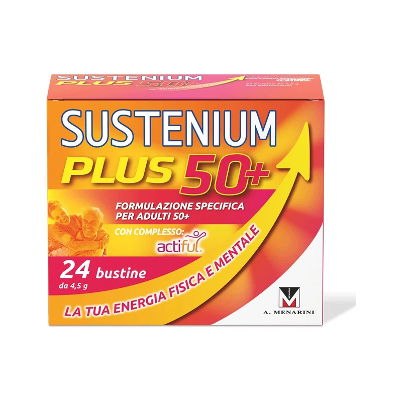 Sustenium Plus 50+ 24 Bustine - Integratore Energetico Over 50
