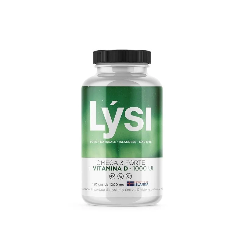 Lysi Omega 3 Forte + Vitamina D 1000UI integratore alimentare 120 capsule