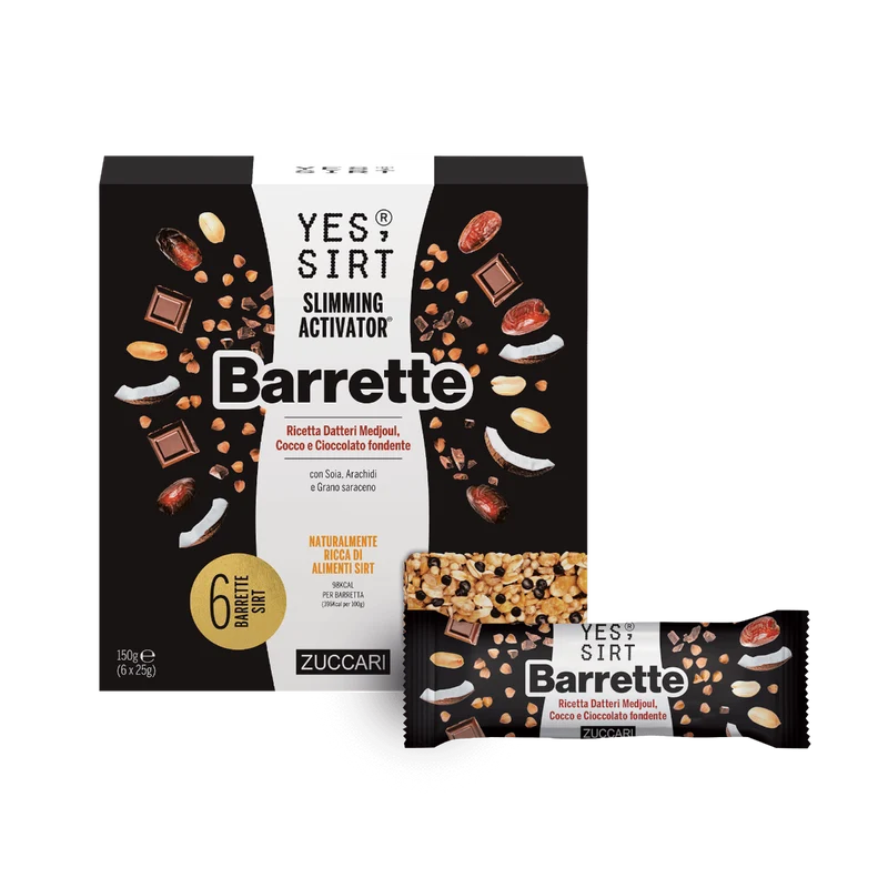 Yes Sirt Slimming Activator Datteri/ Cocco/ Cioccolato Fondente 6 Barrette