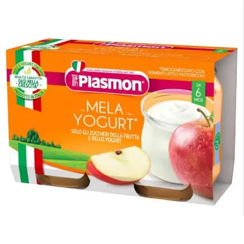 PLASMON OMOGENEIZZATO YOGURT MELA 120 G X 2 PEZZI
