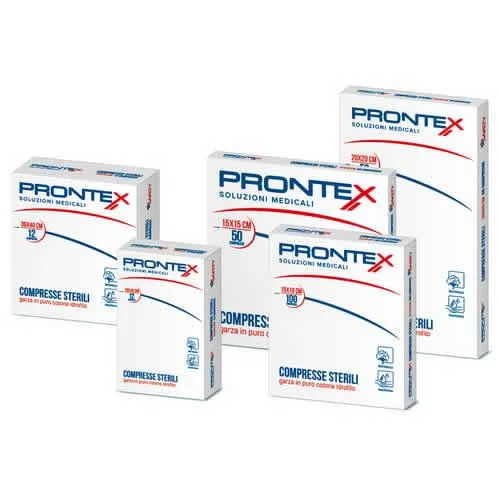 PRONTEX GARZA COMPRESSA 12/8 20X20CM 50 PEZZI
