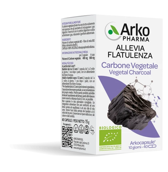 Arkocapsule Carbone Vegetale Bio 40 Capsule