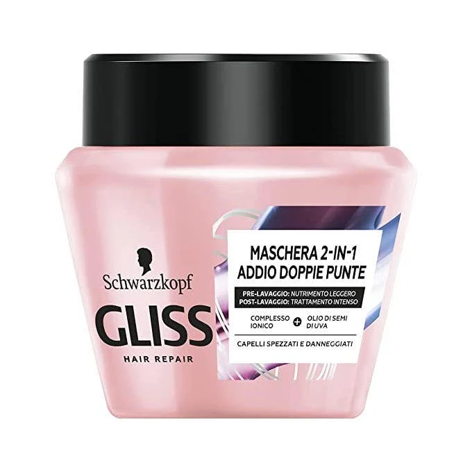 Schwarzkopf Gliss Addio Doppie Punte Maschera Per Capelli Spezzati E Danneggiati 300ml