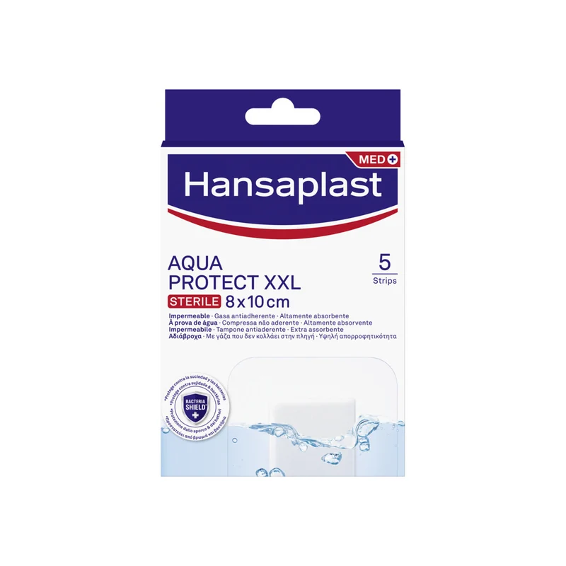 Hansaplast Cerotti Aqua Protect XXL Impermeabili Per Grandi Ferite 8x10cm 5 Pezzi