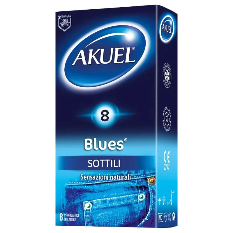 Akuel Blues Sottili 8 profilattici