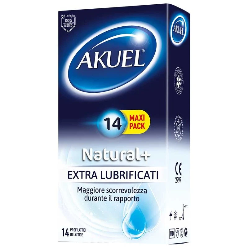 Akuel Natural + Extra Lubrificati 14 profilattici