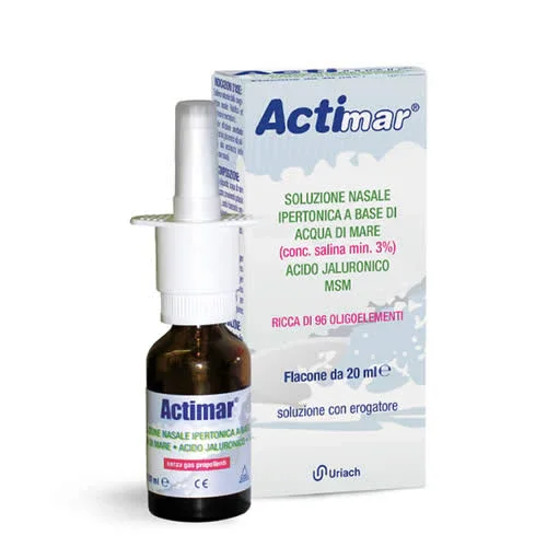 ACTIMAR SOLUZIONE NASALE SPRAY SALINA 3% CON ACIDO IALURONICO + MSM 20 ML CON EROGATORE