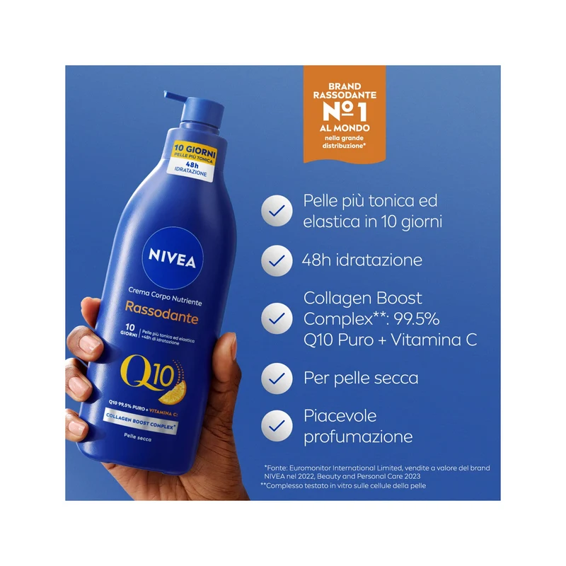 Nivea Q10 Crema Corpo Nutriente Rassodante Crema Corpo Rassodante E Idratante Pelle Secca 400ml