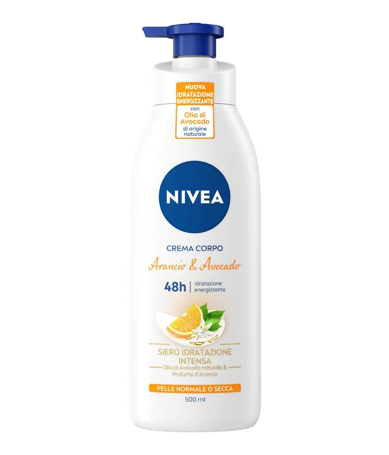 Nivea Crema Corpo Arancio E Avocado Idratante E Profumata Per Pelli Normali E Secche 500ml