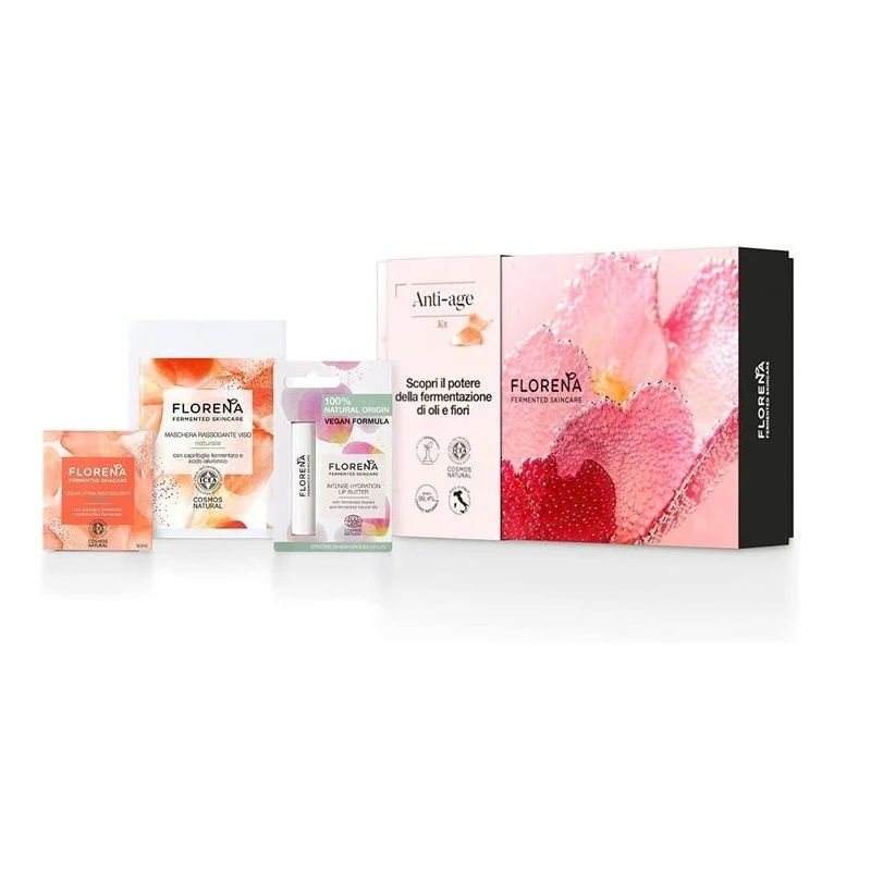 Florena Cofanetto Crema Viso 50ml +1 Maschera Viso+ 1 Balsamo Labbra