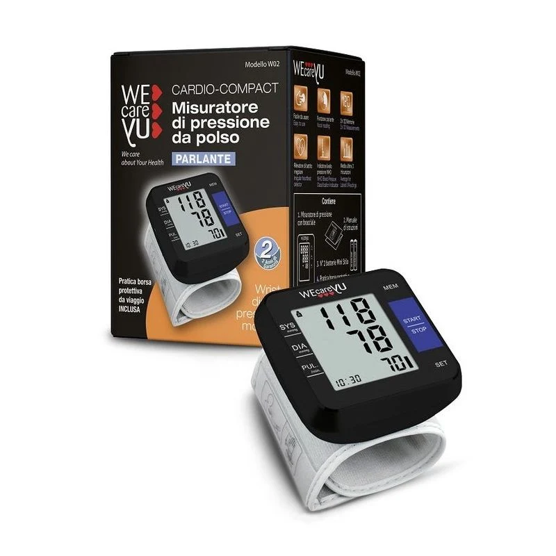 Wecareyu Cardio-Compact Misuratore Pressione Da Polso Parlante