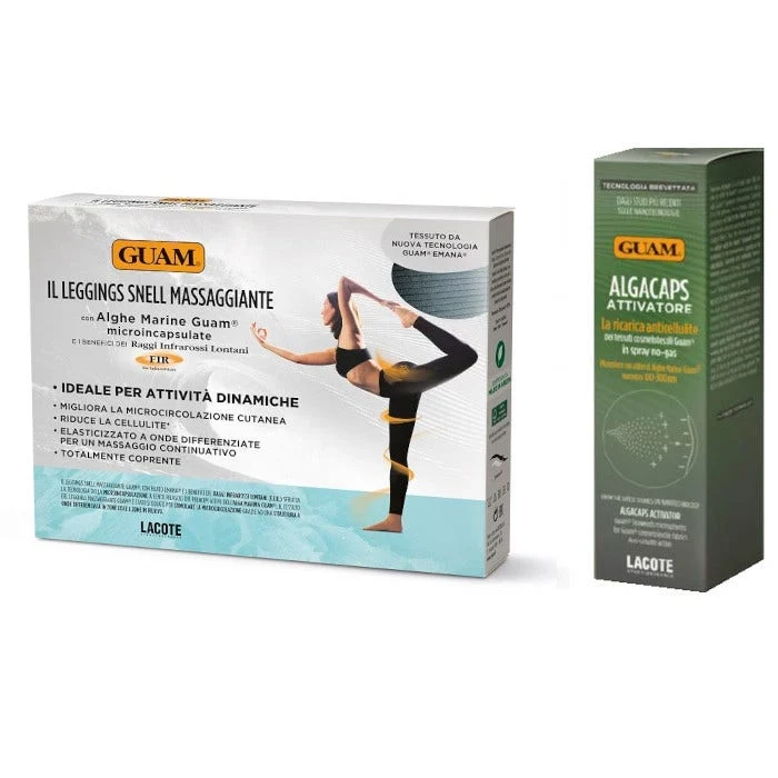 Guam Leggings Snellente Massaggiante XS/S + Algacaps Attivatore Spray Alghe Marine 100ml