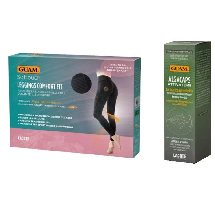 Guam Softouch Leggings Comfort Fit S/M + Algacaps Attivatore Spray Alghe Marine 100ml