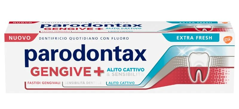 Parodontax Dentifricio Gengive+ Contro Fastidi Gengivali E Denti Sensibili Extra Fresh 75ml