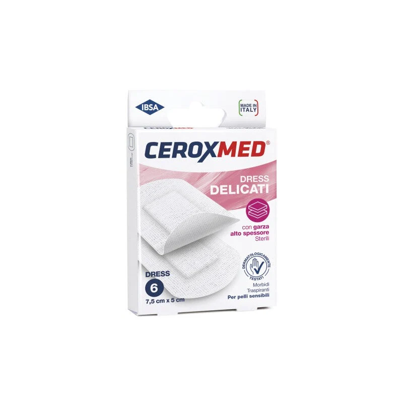 Ceroxmed Compresse Dress Cerotti Delicati 7.5x5cm 6 Pezzi