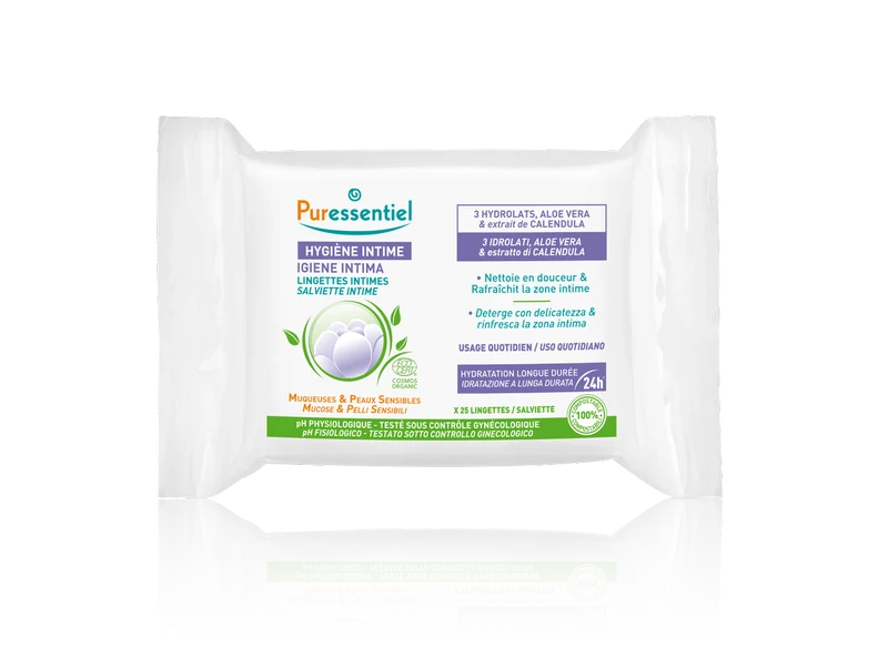 Puressentiel Salviette Intime Rinfrescanti 25 Pezzi