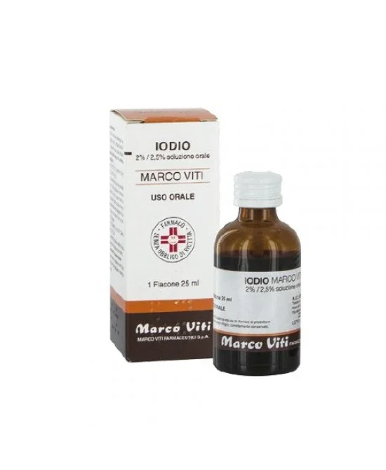 IODIO OS SOLUZ MV "2%/2,5% SOLUZIONE ORALE"1 FLACONE 25 ML"