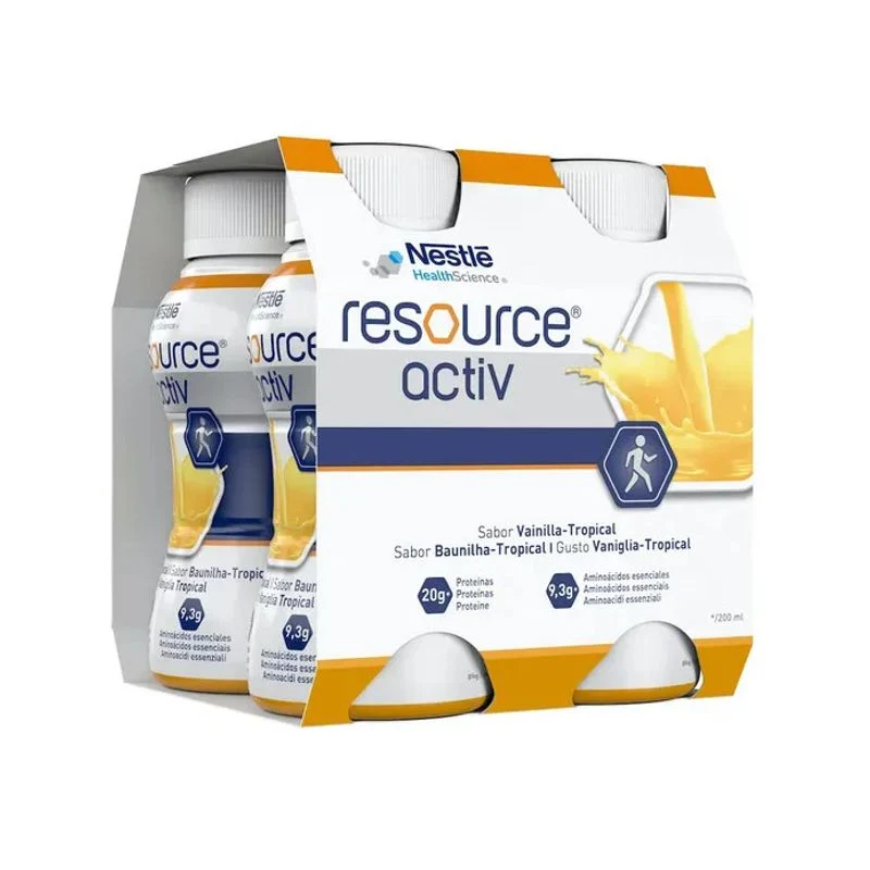 Resource Activ Vaniglia Tropical 4 Bottigliette Da 200ml