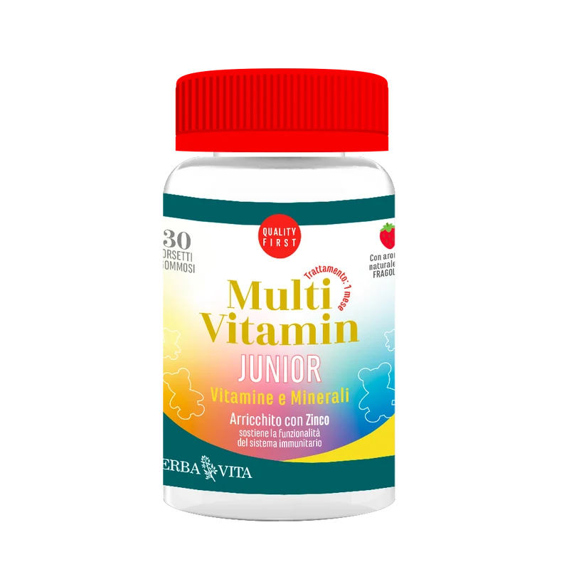 Erba Vita Multivitamin Junior Vitamine E Minerali 30 Orsetti Gommosi