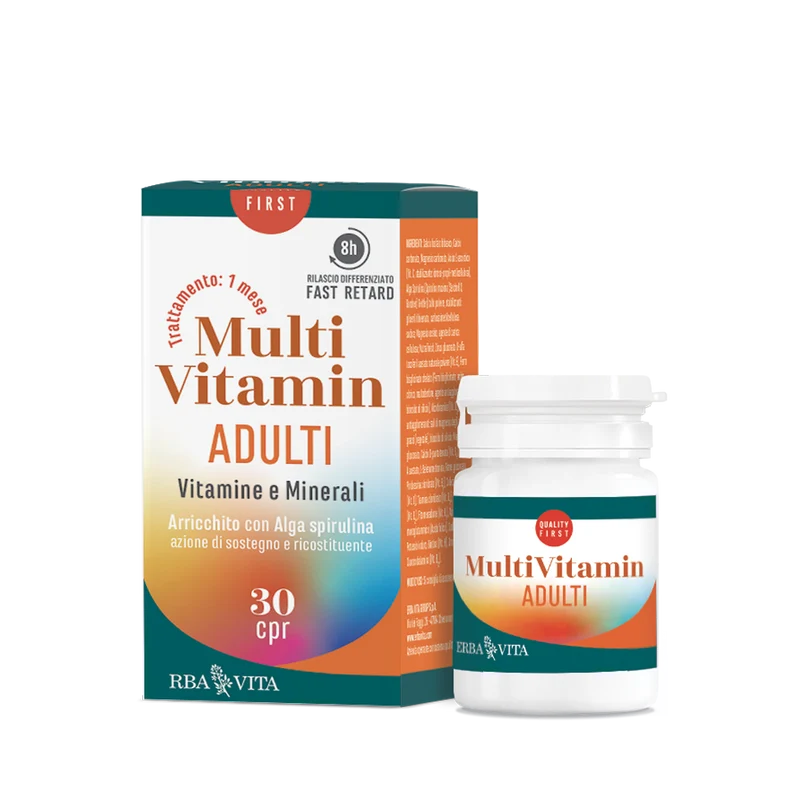 Erba Vita MultiVitamin Adulti Vitamine E Minerali 30 Compresse