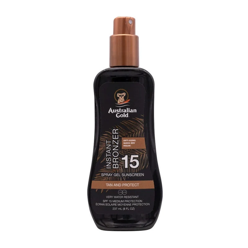Australian Gold Gel Spray SPF15 Con Bronzer 237ml
