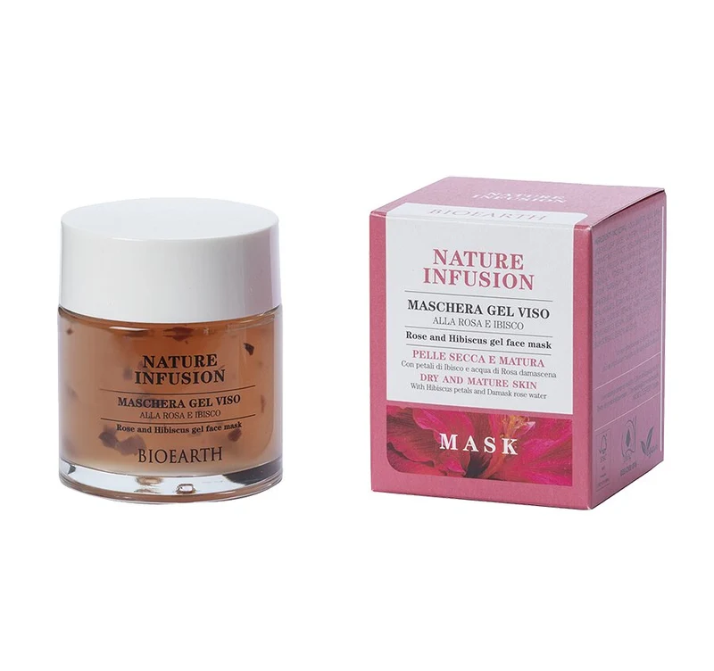 Bioearth Maschera Gel VisoRosa E Ibisco 100ml