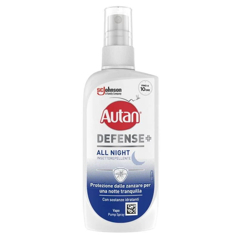 Autan Defense All Night Spray Antizanzare Tafani E Zecche Con Sostanze Idratanti 100ml