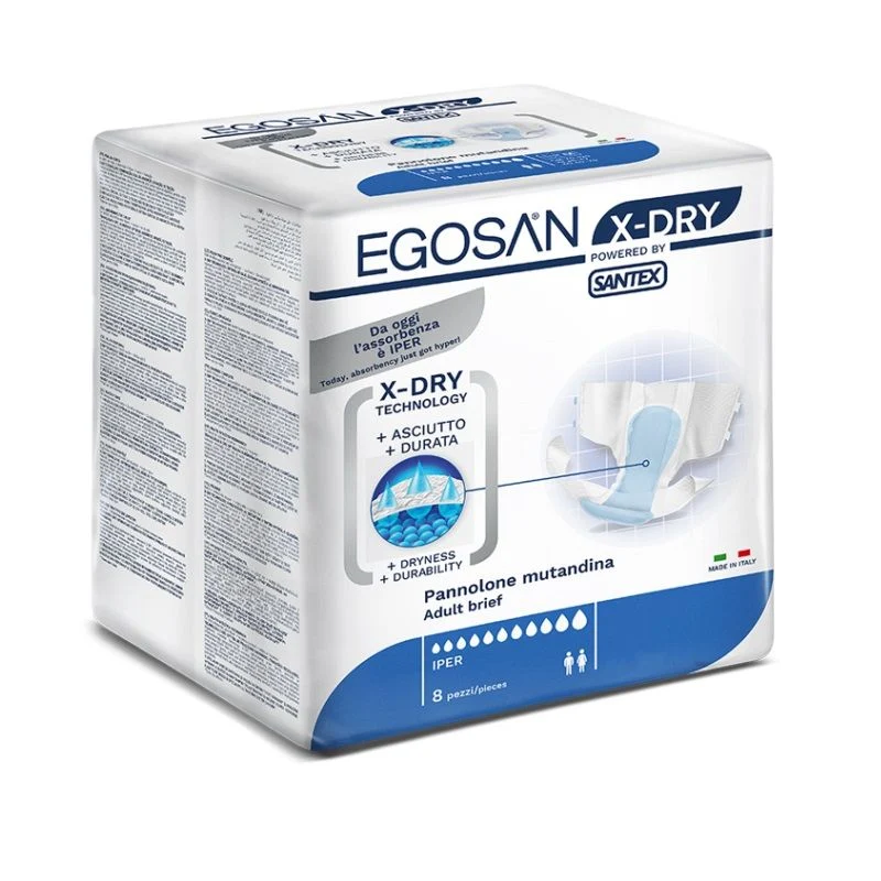 Egosan X-Dry Pannoloni A Mutandina XL 8 Pezzi