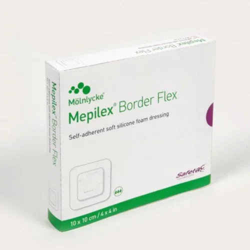 MEDICAZIONE IN SCHIUMA DI POLIURETANO MEPILEX BORDER FLEX 10X10 CM 5 PEZZI