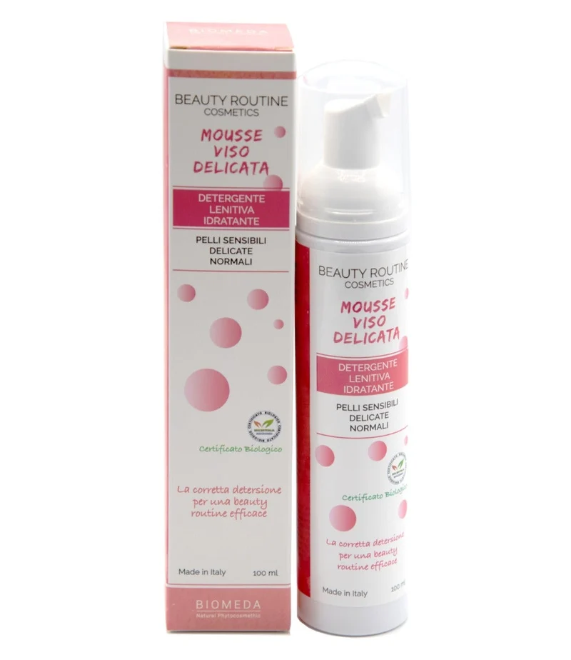 Biomeda Mousse Viso Biologica Pelle Delicata 100ml