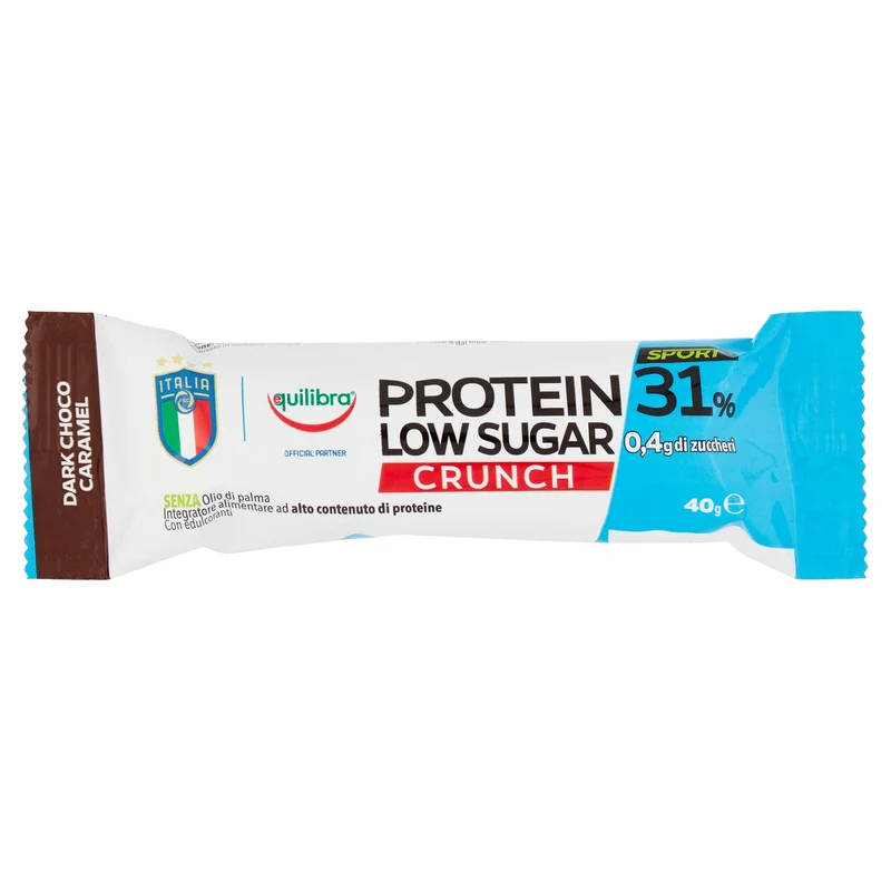 Equilibra Protein Low Sugar Crunch Barretta Dark Choco Caramel 35g
