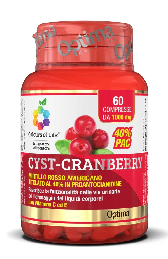 COLOURS OF LIFE CYST-CRANBERRY CON VITAMINA C E 60 COMPRESSE 1000 MG