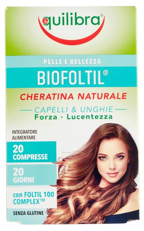 Equilibra Biofoltil Cheratina Naturale per il benessere dei capelli 20 compresse