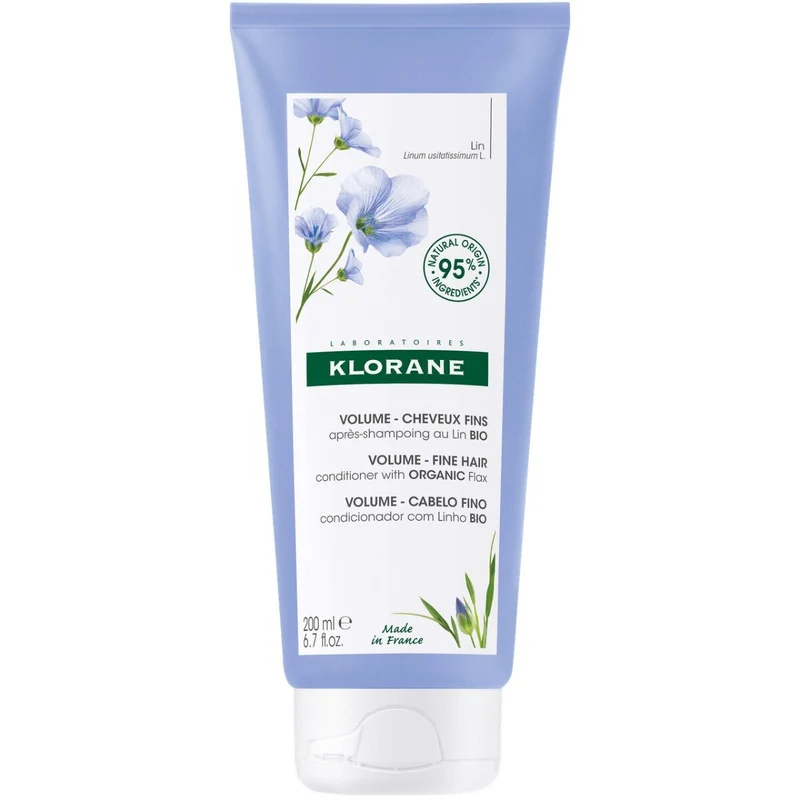 Klorane Balsamo dopo shampoo alle fibre di Lino BIO capelli sottili 200ml